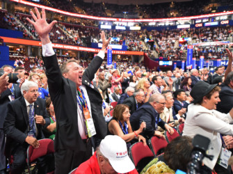 Roll call to nominate Trump delegates cheer