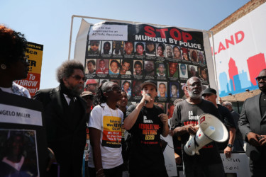 Cornell West at demonstration Cornell West at demonstration