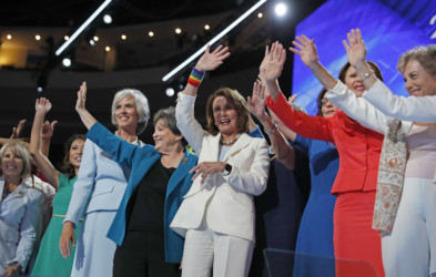 Dem women of congress Nancy Pelosi and other women congresswomen
