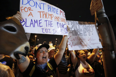 Never-Hillary protesters Never-Hillary protesters