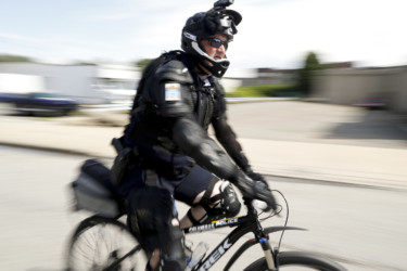 Police on bikes policeman on bike
