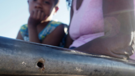 Bullet fire on civilians bullet holes in Garifuna vehicles