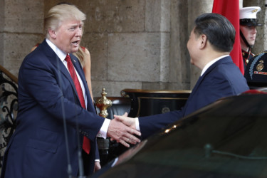 Trump US China President Donald Trump shakes hands with Chinese President Xi Jinping