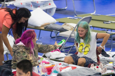 Texans seek rescue and refuge from Harvey