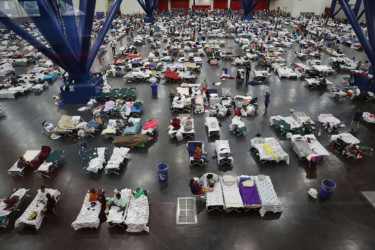 Texans seek rescue and refuge from Harvey