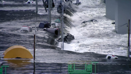 Return to Fukushima Flooded roads