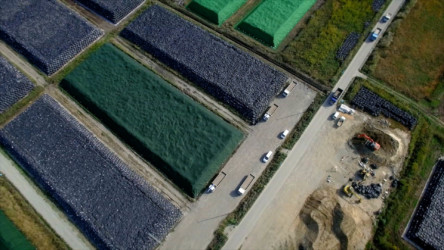 Return to Fukushima Bags of radioactive waste.