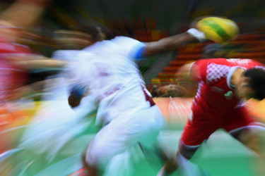 Olympians in motion: Handball handball match
