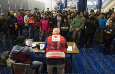 Houston seeks refuge from Harvey