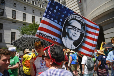 Never Hillary protesters Never Hillary protesters