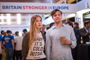 'Stronger In' supporters react to results of the referendum