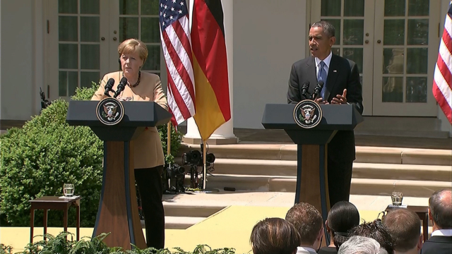 President Barack Obama and German Chancellor Angela Merkel