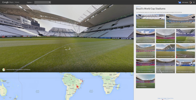 Go inside the World Cup stadiums with Google Street View