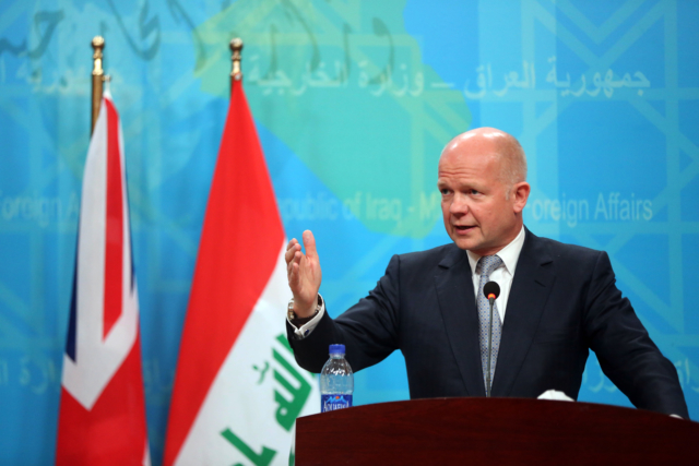 UK’s Hague pushes Kurds to support unified Iraq