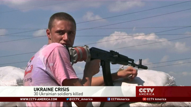 Missile attacks by separatists kill 30 in Ukraine