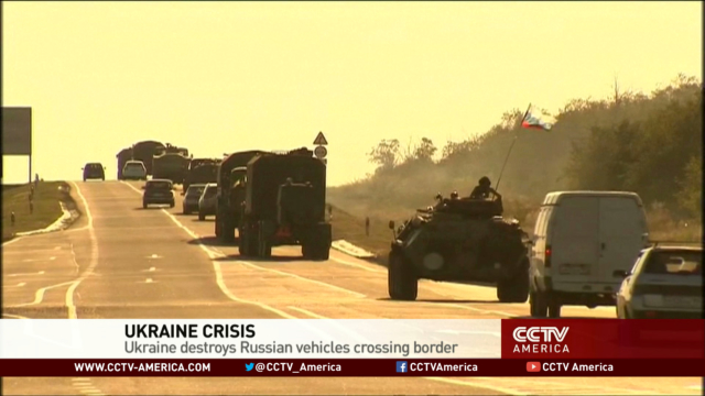 Ukraine destroys Russian vehicles crossing border