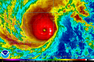 Typhoon Hagupit (Ruby) from NOAA satellite image