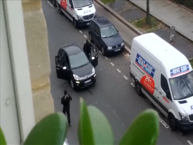 Video shows gunmen at Paris newspaper shooting