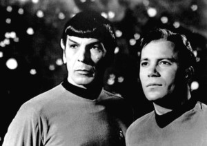Leonard Nimoy and William Shatner as Spock and Captain Kirk from the TV show "Star Trek." And yep, they're both Sheep. 