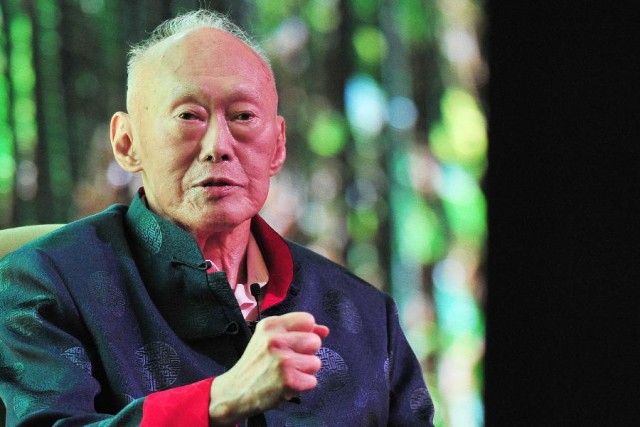 Singapore's former Prime Minister Lee Kuan Yew