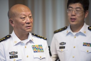 Chinese Adm. Wu Shengli, commander of China's navy, at the Pentagon, Sept. 11, 2013