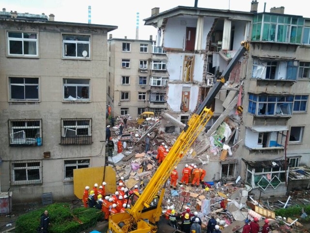 Apartment building in Northeast China explodes