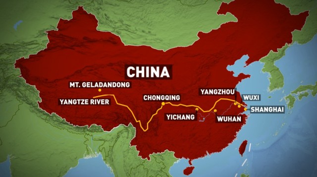 Cities along the Yangtze river