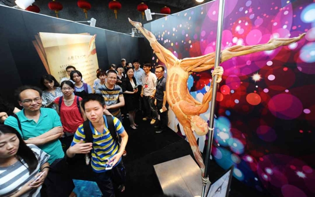 Human cadavers on display in grisly science exhibition