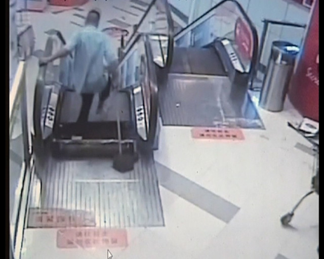 Man's foot amputated after getting stuck in escalator at Shanghai mall