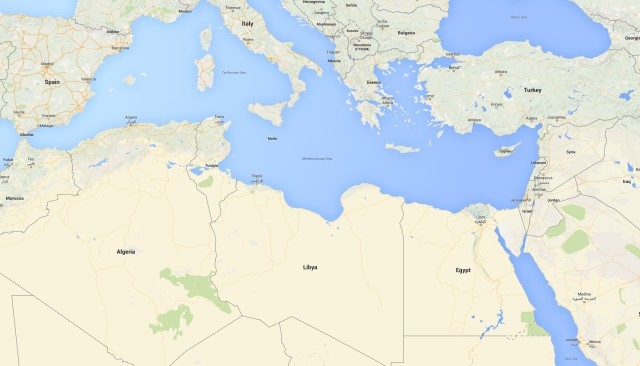 Mediterranean Sea north of Libya