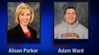 This screenshot from WDBJ-TV7, in Roanoke, Va., shows reporter Alison Parker and photographer Adam Ward.