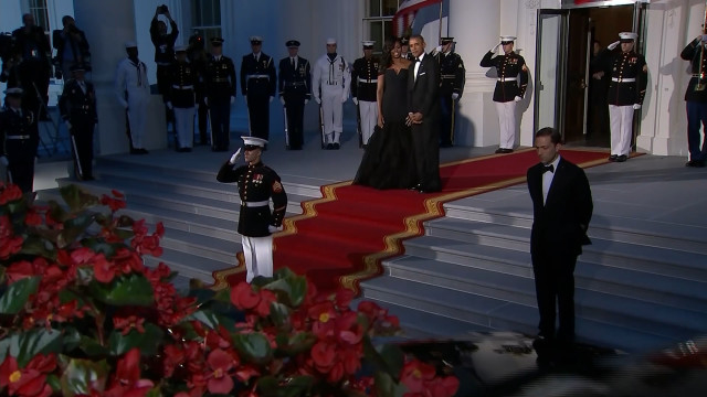 Xi-arrival-at-state-dinner