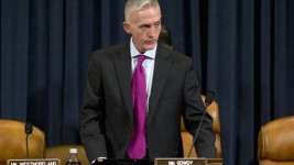 House Benghazi Committee Chairman Rep. Trey Gowdy, R-S.C. is seen on Capitol Hill in Washington, Thursday, Oct. 22, 2015, prior to the start of the committee's hearing on Benghazi. (AP Photo/Evan Vucci)