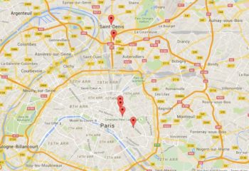 Map of Paris attacks