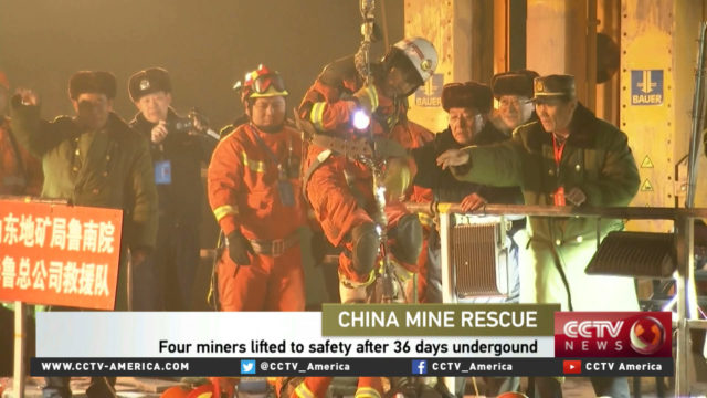 Four miners lifted to safety after 36 days underground
