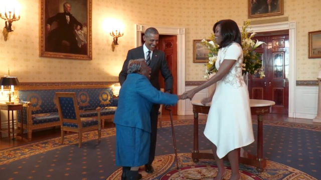 106-year-old Virginia McLaurin thrilled to meet Obamas at The White House