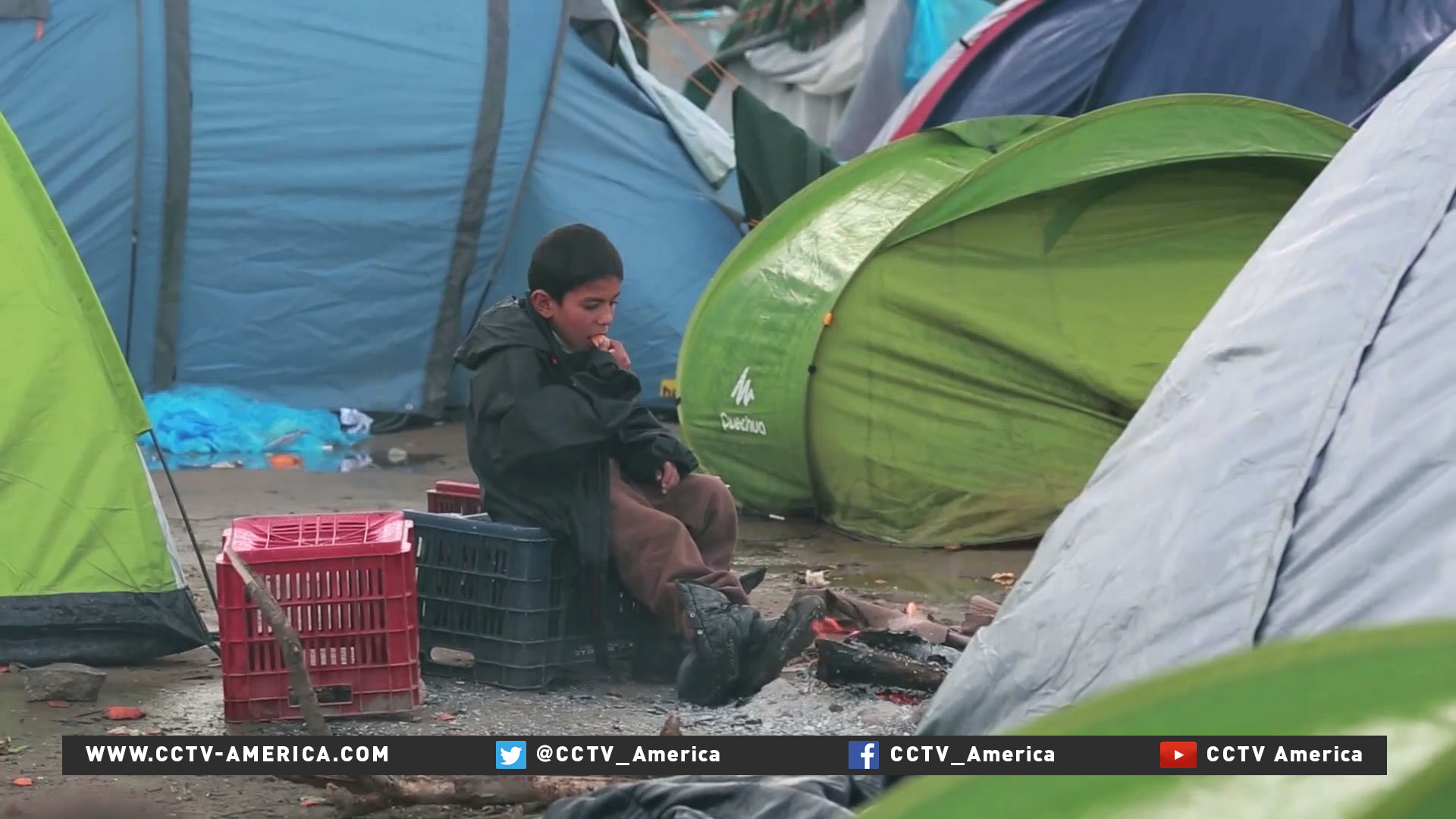 Refugees seeking asylum stranded at Greek border