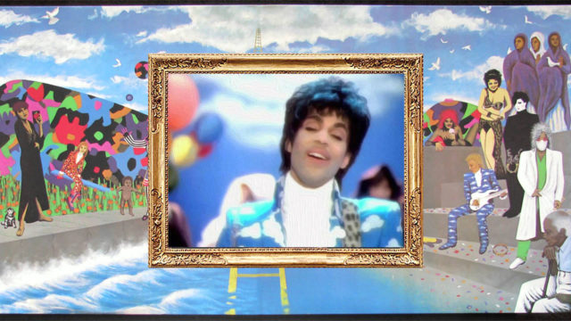 Screen shot of Prince's "Rasberry Beret" video