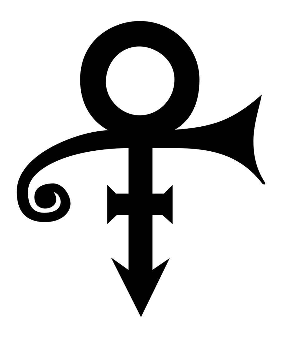 The symbol Prince used as his writing moniker during the 90s.