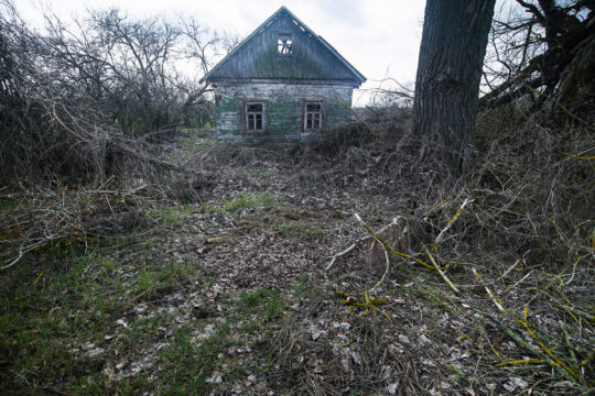 One of abandoned houses in Karpylivka, Ukraine.