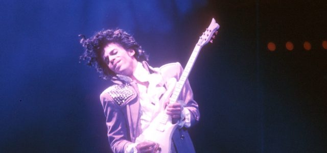 Prince performing in the 1984 movie "Purple Rain."