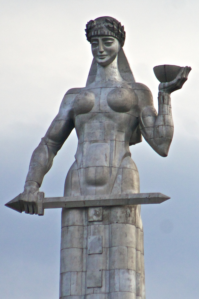 Mother Georgia statue in Tbilisi. Photo by Tony Bowden.