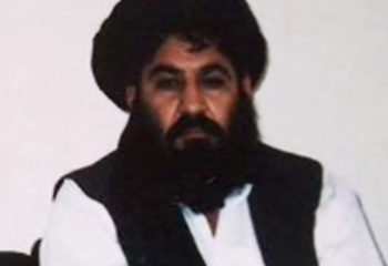 Pentagon says US airstrike has targeted Taliban leader Mullah Mansour.