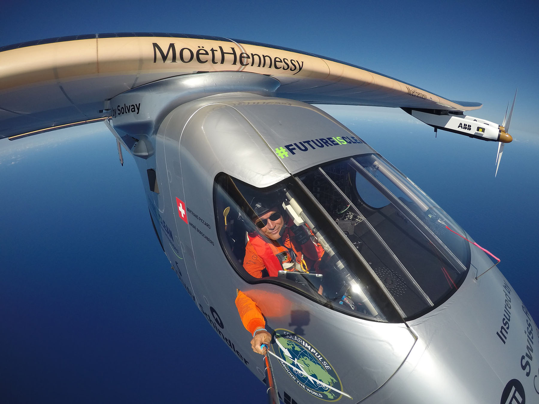 Solar trek: Rare access to globe circling experimental plane Solar Impulse 2