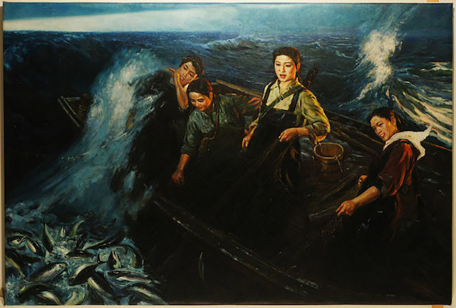 "Fisher Women at Work" by Gang Song Ryong