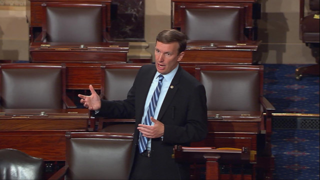 Sen. Chris Murphy, D-Conn. speaking on the floor of the Senate