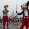 Mickey Mouse entertains visitors