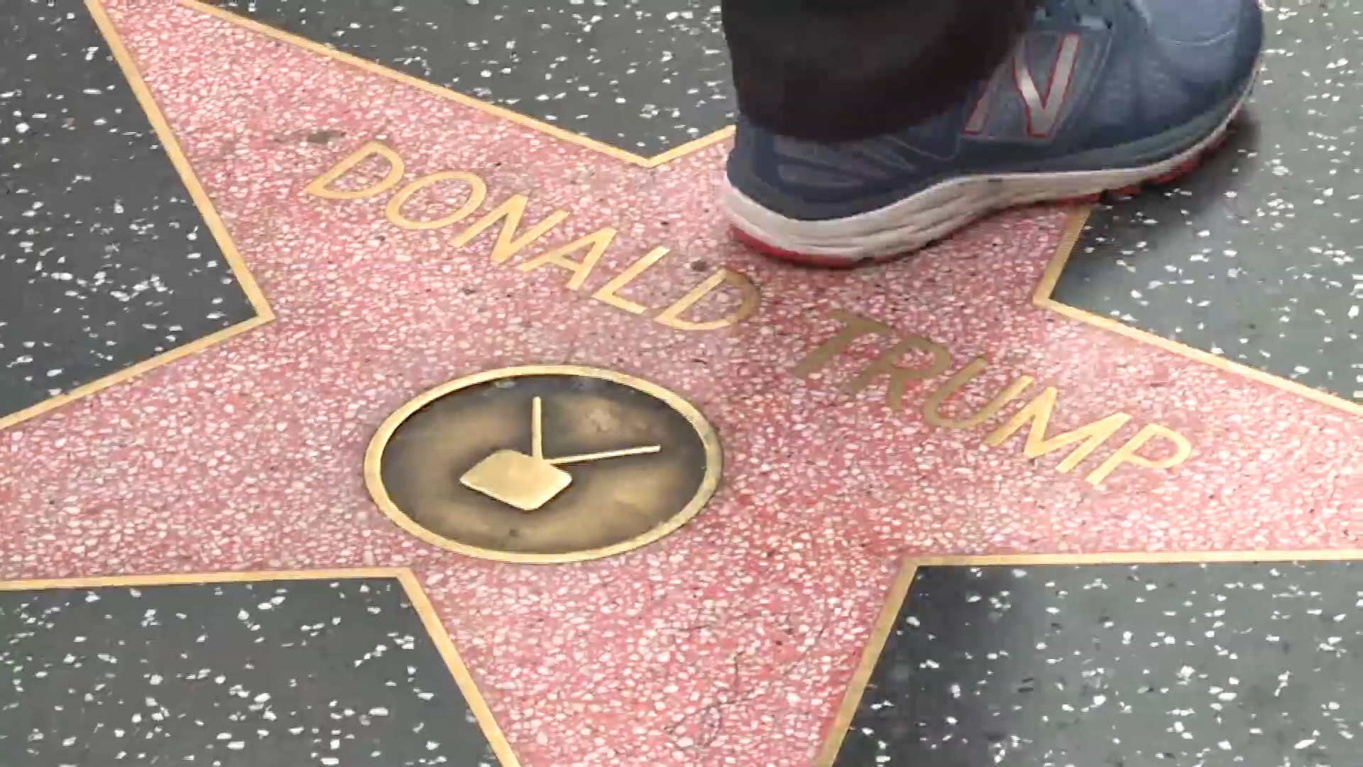 Donald Trump’s star defaced on Hollywood Walk of Fame