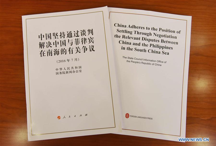 China issues white paper on settling disputes with the Philippines in South China Sea