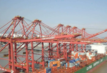 The port of Ningbo in China.
